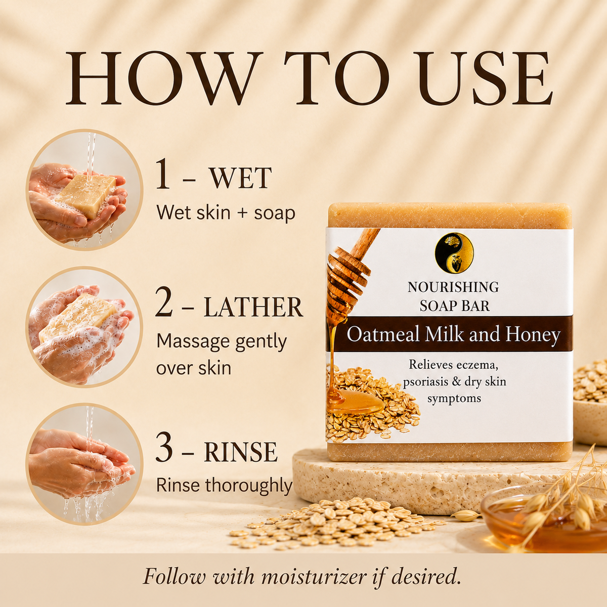 Oatmeal Milk & Honey Soap Bar