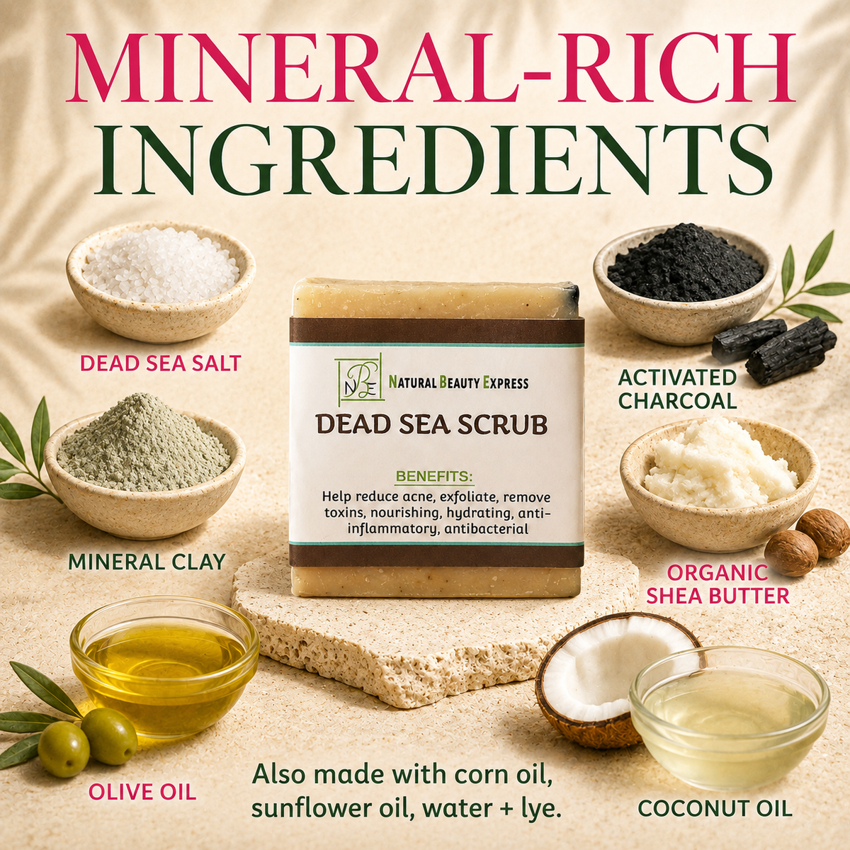 Dead Sea Scrub Soap Bar