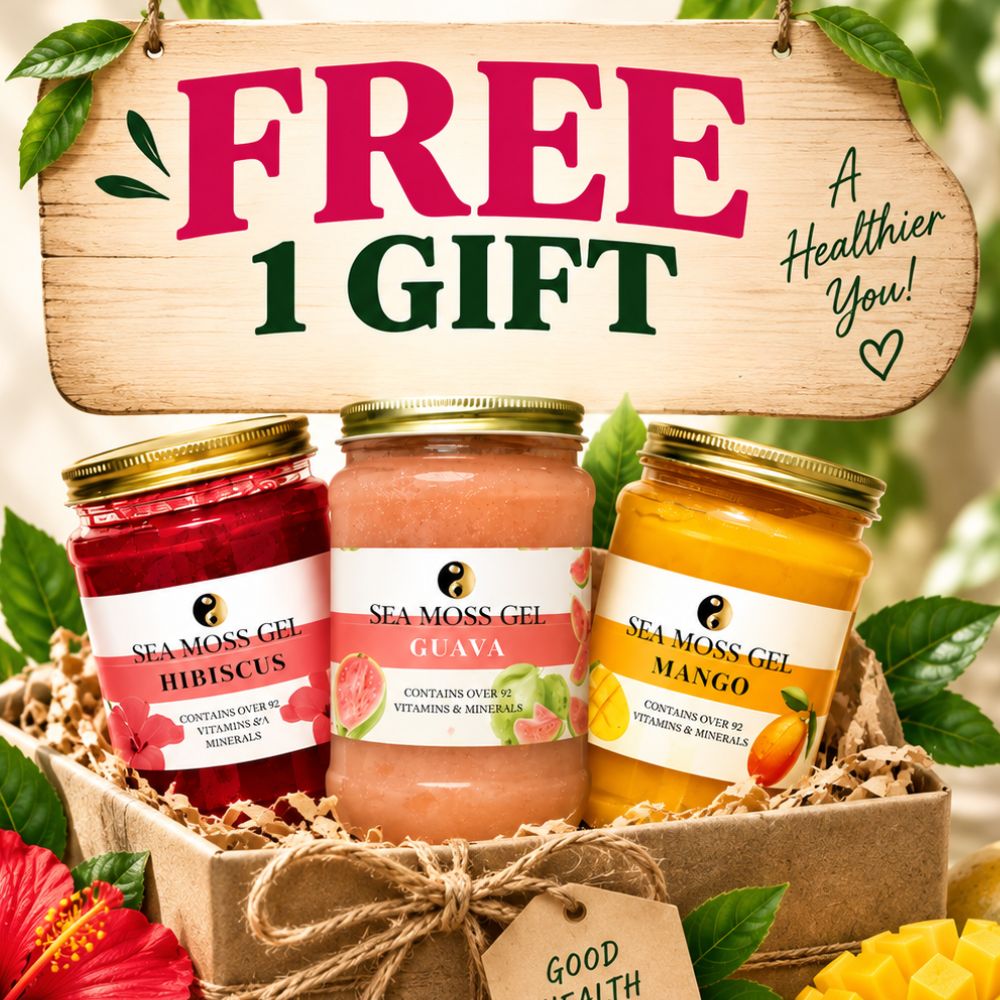 1  FREE GIFT with 7 Day Detox Bundle (Seamoss Guava, Hibiscus, or Mango)