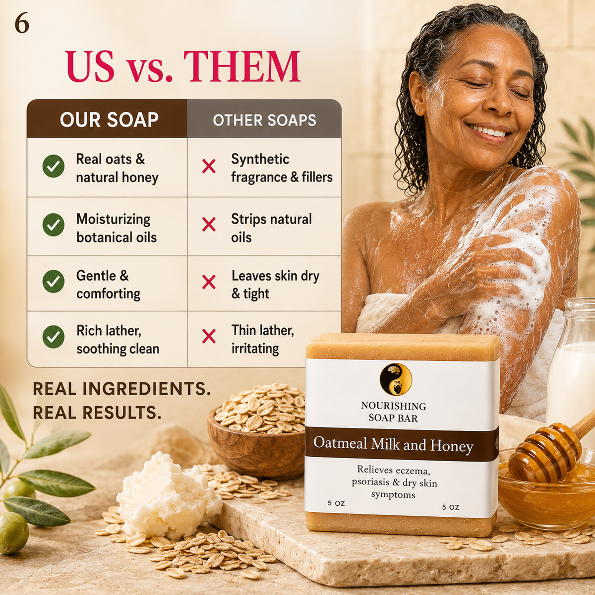Oatmeal Milk & Honey Soap Bar