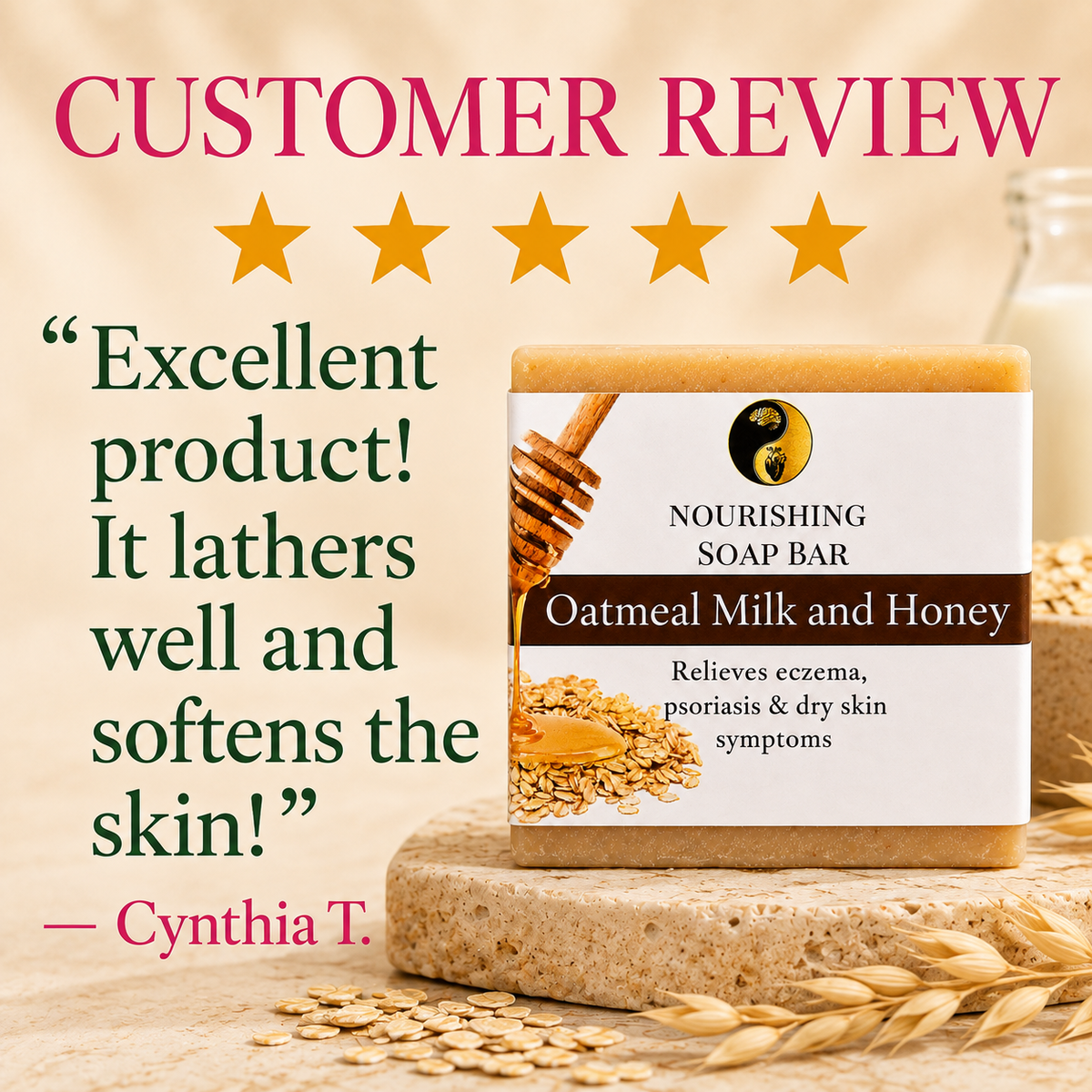 Oatmeal Milk & Honey Soap Bar