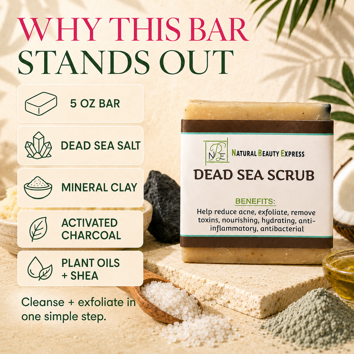 Dead Sea Scrub Soap Bar