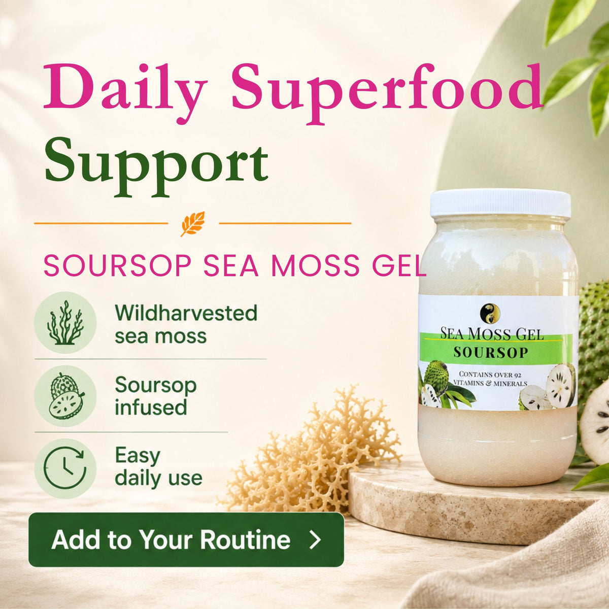Soursop Sea Moss Gel