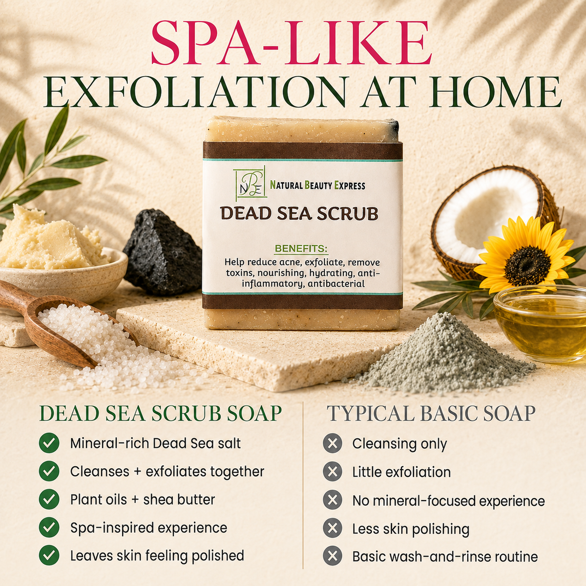 Dead Sea Scrub Soap Bar