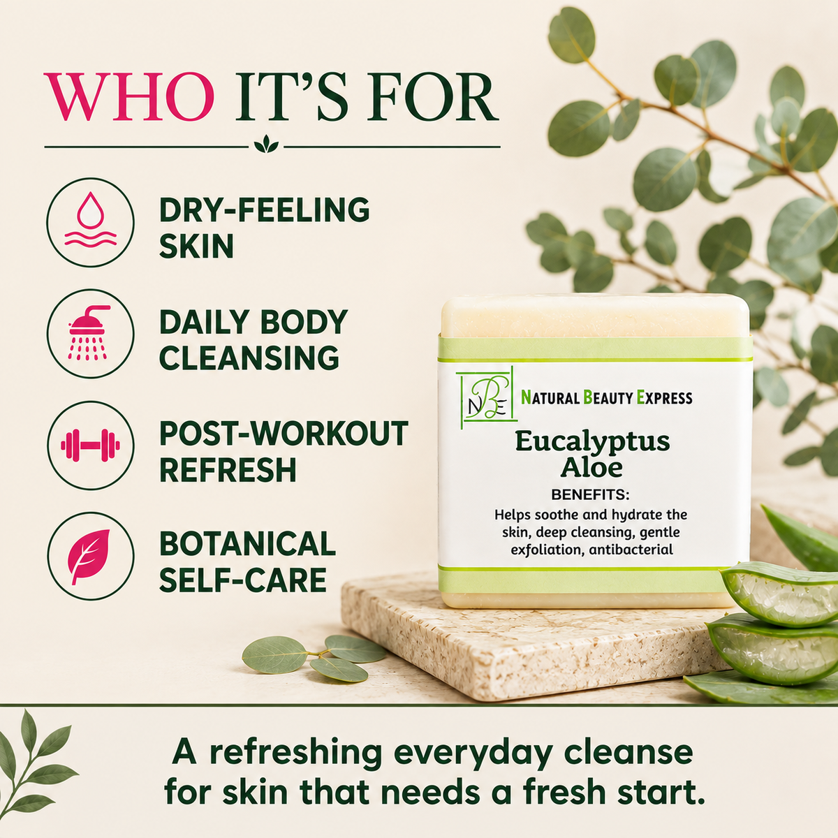 Eucalyptus Aloe Vera Soap Bar