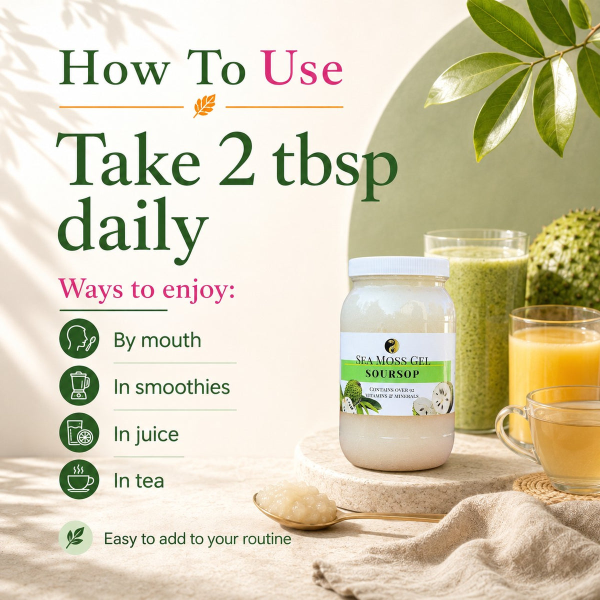 Soursop Sea Moss Gel
