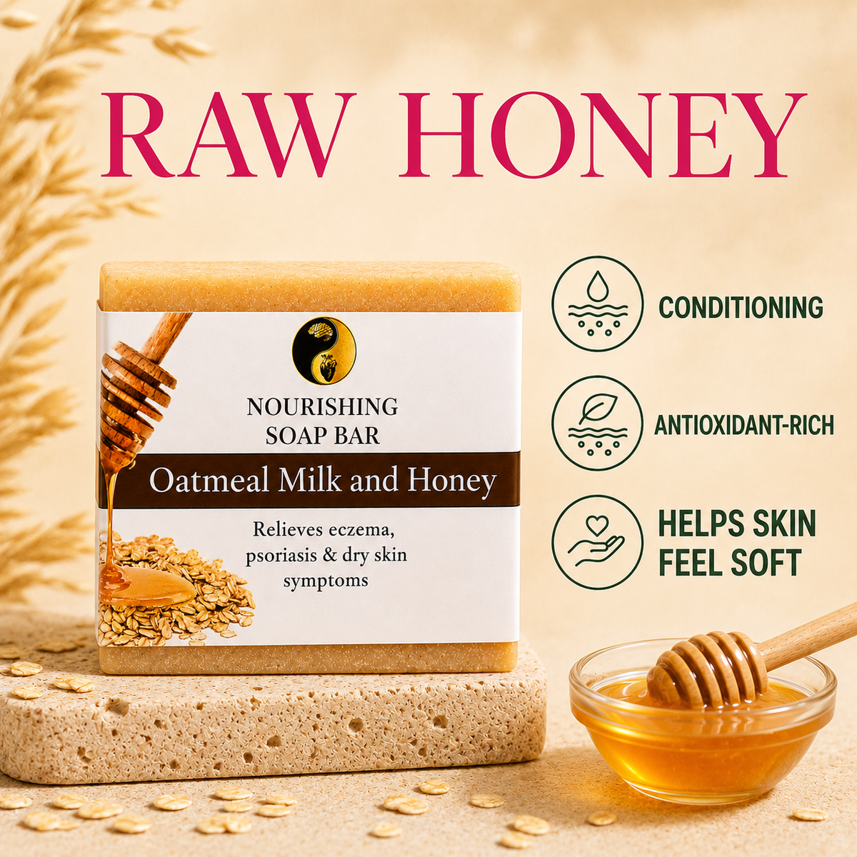 Oatmeal Milk & Honey Soap Bar