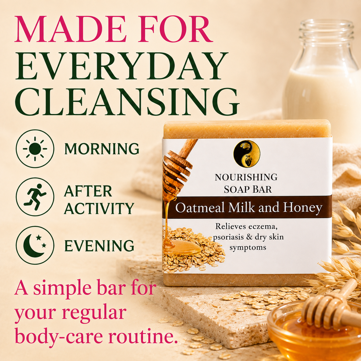 Oatmeal Milk & Honey Soap Bar