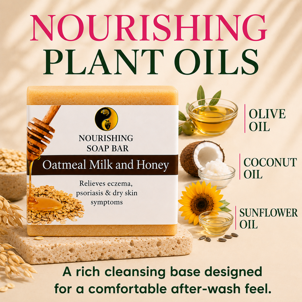 Oatmeal Milk & Honey Soap Bar